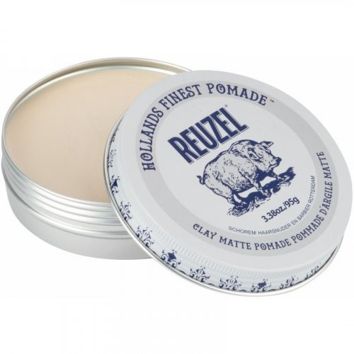 Reuzel Clay Matte Pomade Matinė lanksčios fiksacijos plaukų pomada, 95g