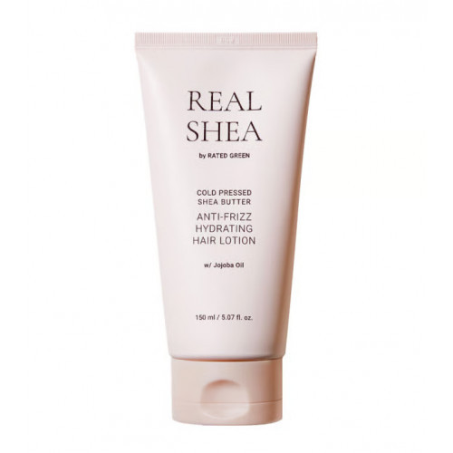 Rated Green Real Shea Anti-Frizz Hair Lotion Nenuplaunamas kondicionierius besipučiantiems plaukams, 150ml