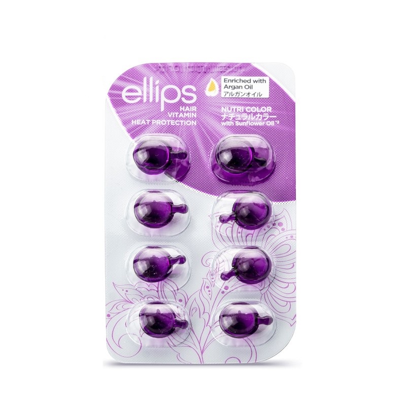 ELLIPS Nutri Color vitaminai dažytiems plaukams, kapsulės 1 ml x N8