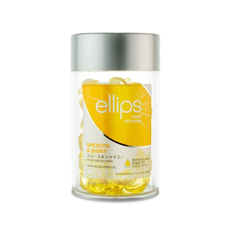 ELLIPS Smooth & Shiny vitaminai plaukų apimčiai, kapsulės 1 ml x N50