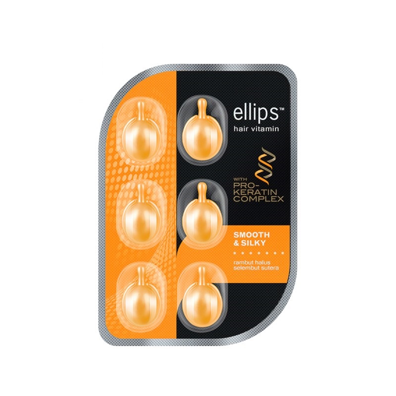 ELLIPS Smooth & Silky Pro Keratin vitaminai su keratinu drėgmei atkurti, kapsulės 1 ml x N6