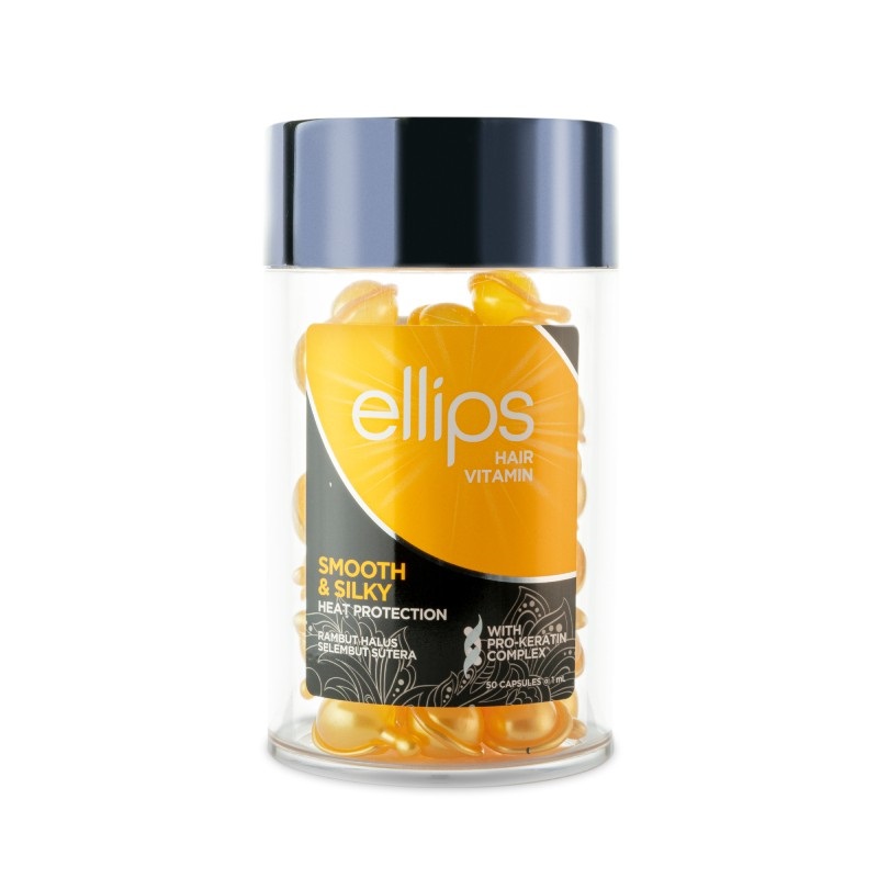 ELLIPS Smooth & Silky Pro Keratin vitaminai su keratinu drėgmei atkurti, kapsulės 1 ml x N50