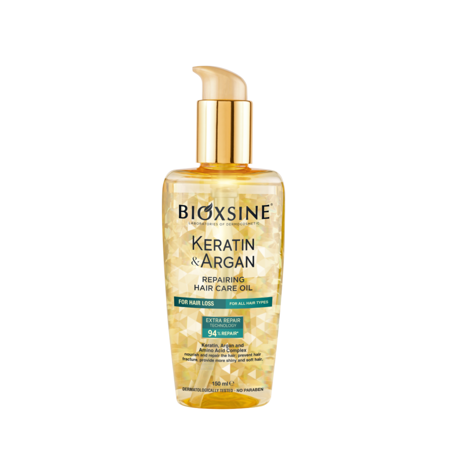 BIOXSINE Keratin & Argan atstatomasis plaukų aliejus 150 ml