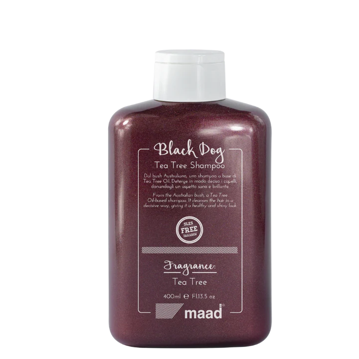 MAAD BLACK DOG TEA TREE GILIAI VALANTIS ŠAMPŪNAS, 400 ML