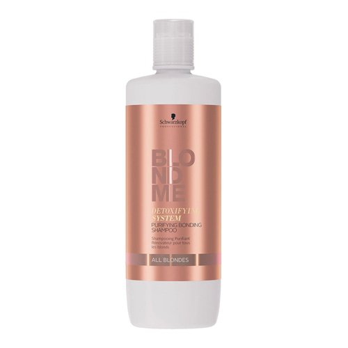 Plaukų šampūnas šviesiems plaukams Schwarzkopf Professional Blond Me Detoxifying System Purifying Bonding Shampoo 1000 ml