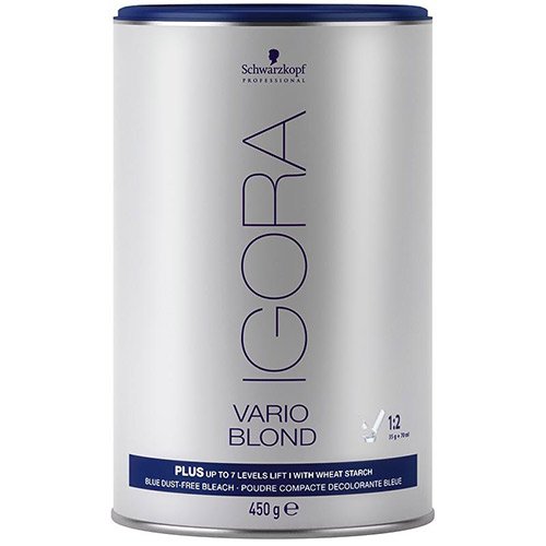 Plaukų šviesinimo milteliai (mėlyni) Schwarzkopf Igora Vario Blond Plus 450 g