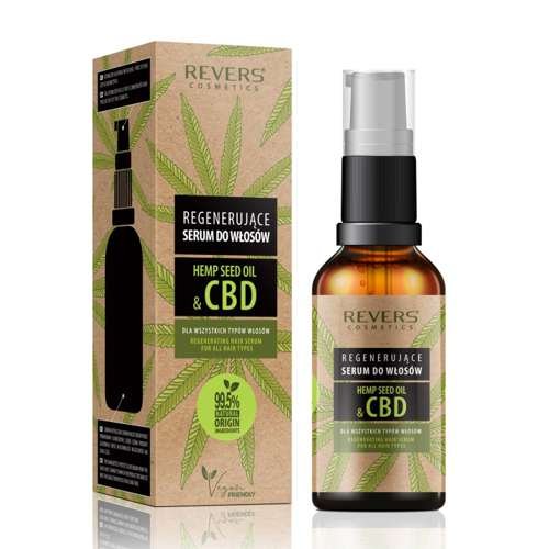 Regeneruojamasis plaukų serumas REVERS HEMP SEED OIL & CBD, 50 ml