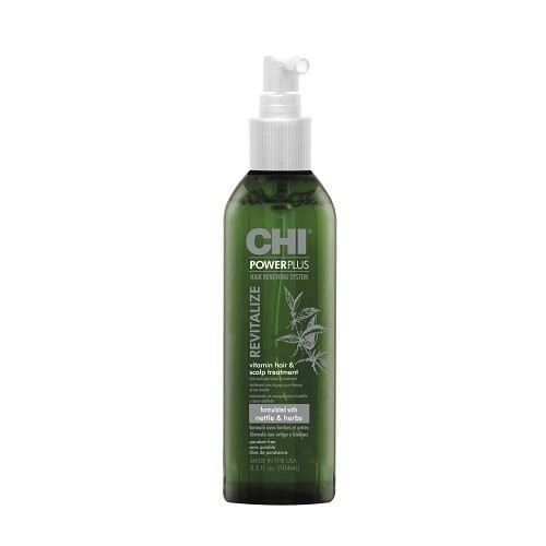 CHI PowerPlus Revitalize Vitamin Hair & Scalp Treatment Galvos odos purškiklis su vitaminais, 104ml