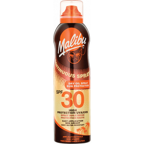 Malibu Dry Oil Aerosol Spray SPF30 Aerozolinis purškiamas sausas aliejus, 175ml