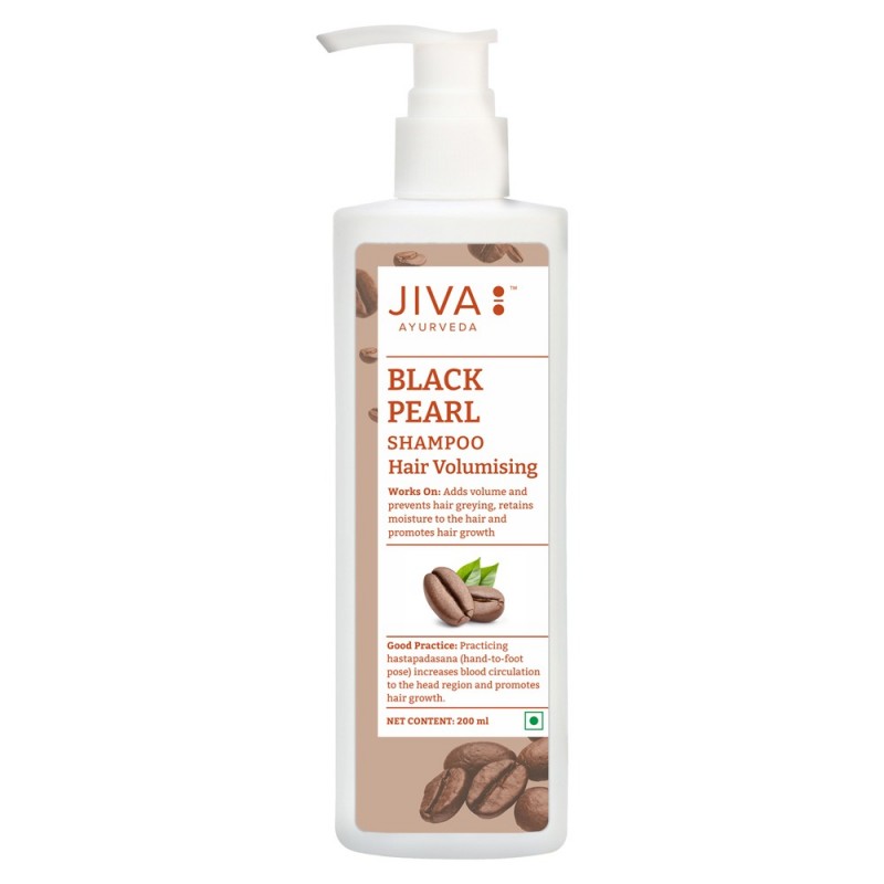 Šampūnas plaukų apimčiai  Jiva Ayurveda Black Pearl 200ml