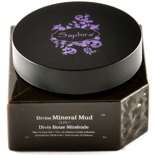 Saphira Divine Mineral Mud Curly Intensyviai drėkinantis, besipučiantiems plaukams mineralinis purvas, 90ml