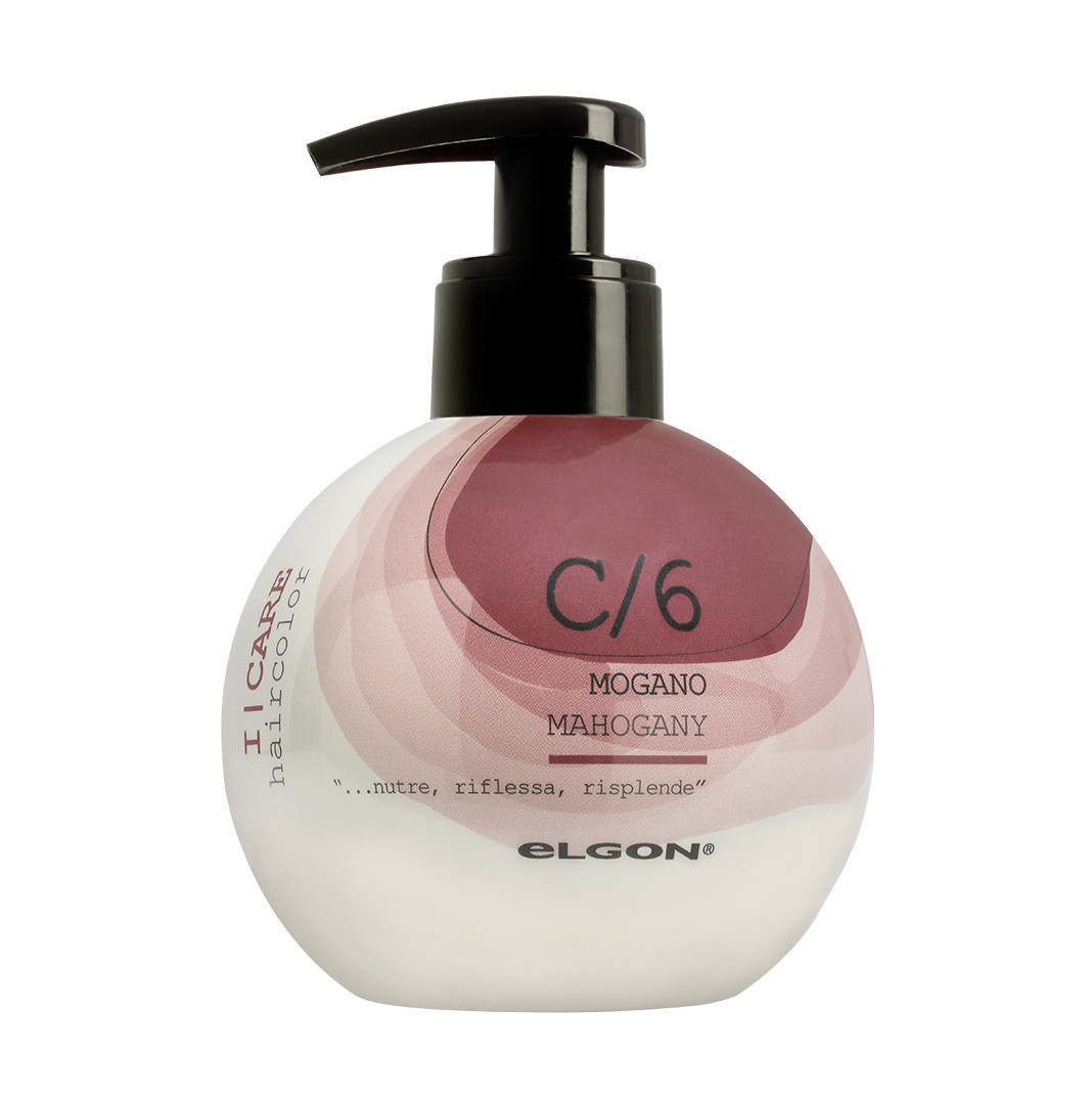 ELGON I CARE, dažantis kondicionierius, C/6 Mahogany, rusvai raudona spalva, 200 ml