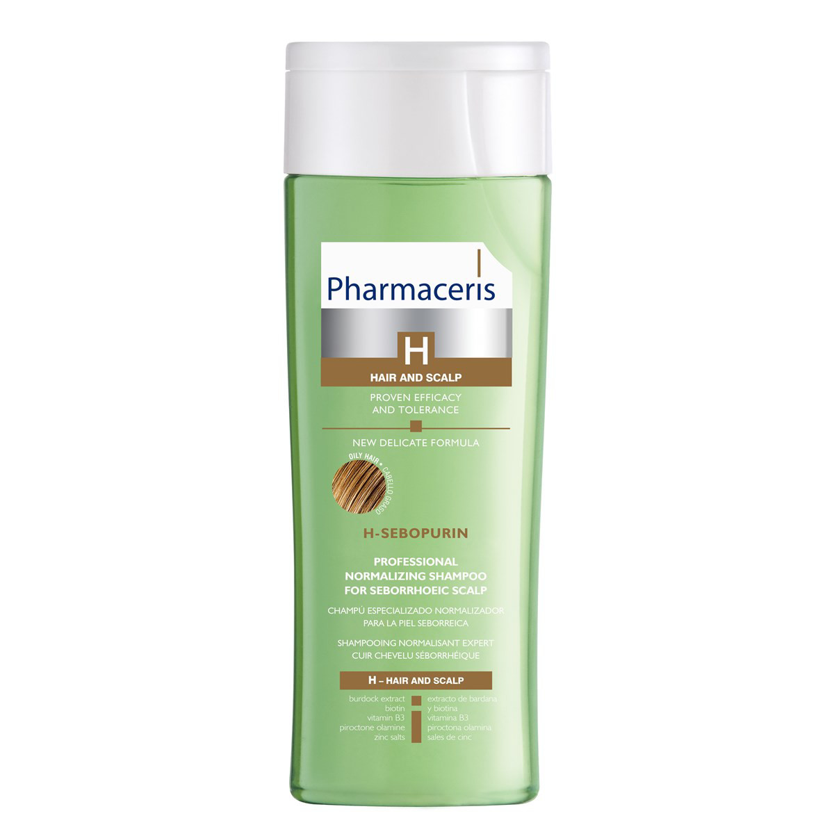 PHARMACERIS H SEBOPURIN, šampūnas seborėjiniam dermatinui, 250 ml