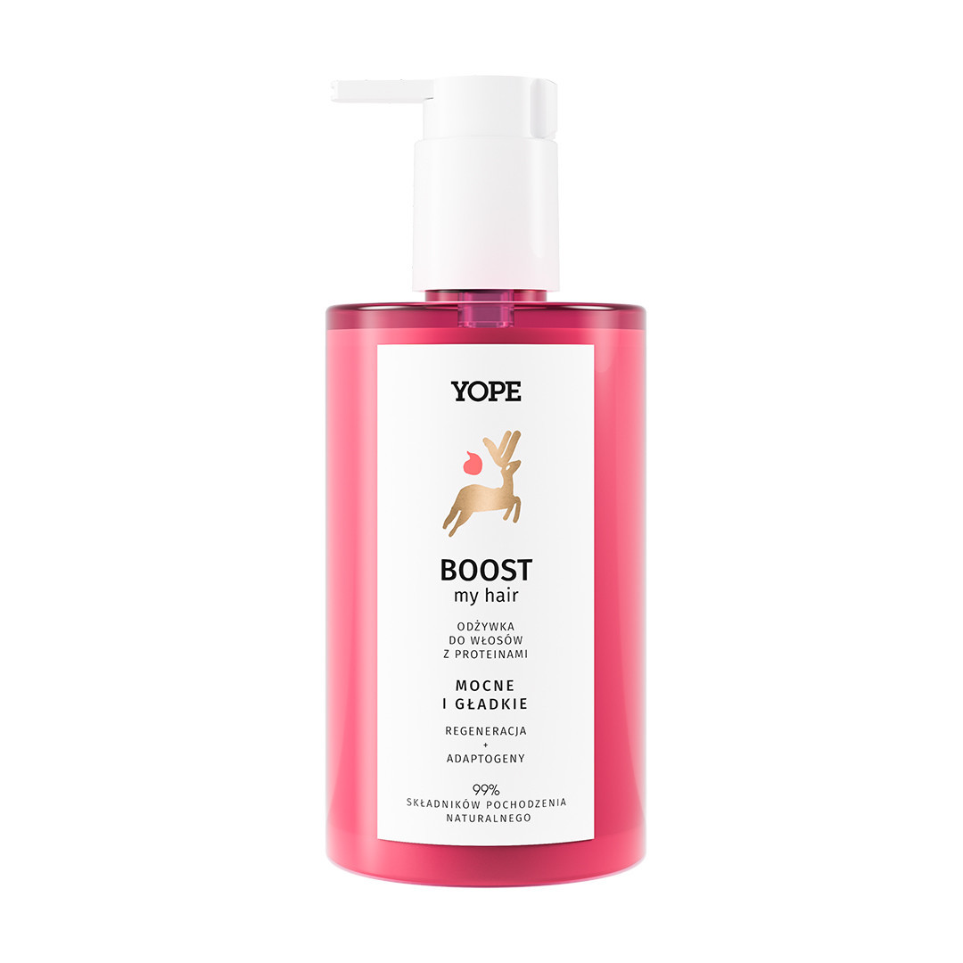 YOPE “BOOST” regeneruojantis kondicionierius su proteinais, 300ml.