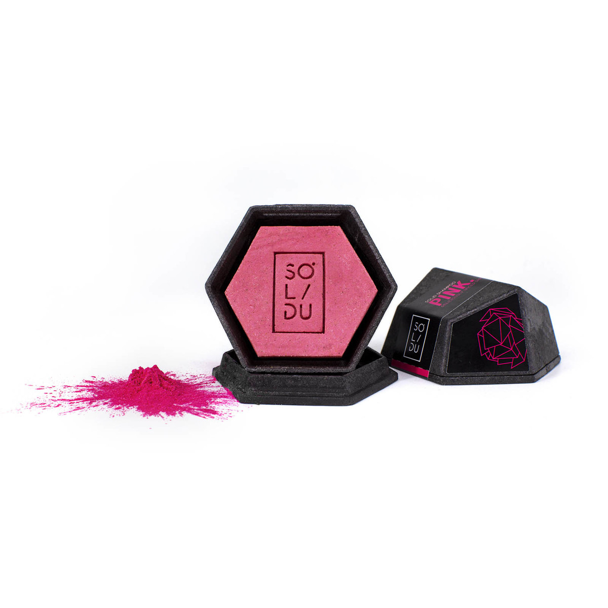 SOLIDU Kietas šampūnas normaliems plaukams PINK 65g