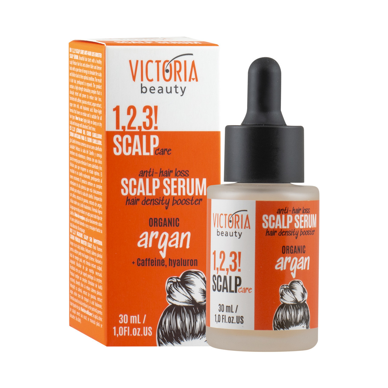 Victoria Beauty 1,2,3! Scalp Care! Serumas mažinantis plaukų slinkimą su arganų aliejumi, 30ml