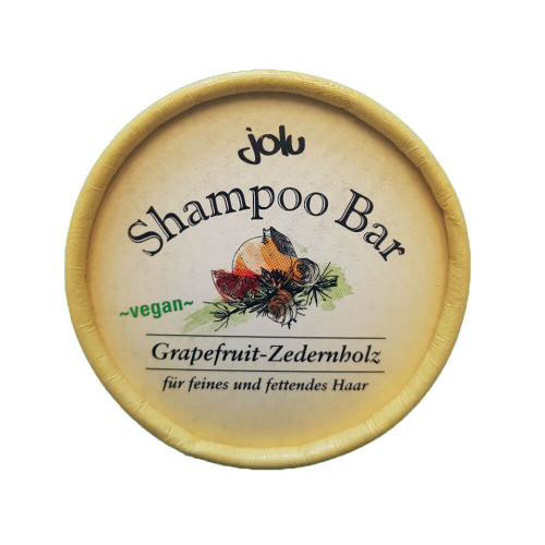 JOLU GRAPEFRUIT, natūralus kietas šampūnas riebiems plaukams, 50 g