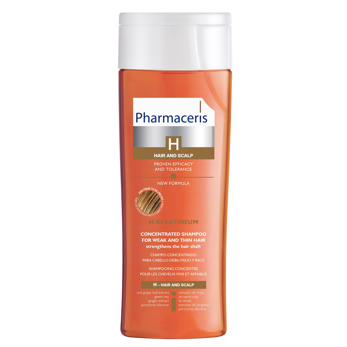 PHARMACERIS H KERATINEUM, stiprinamasis šampūnas, 250 ml