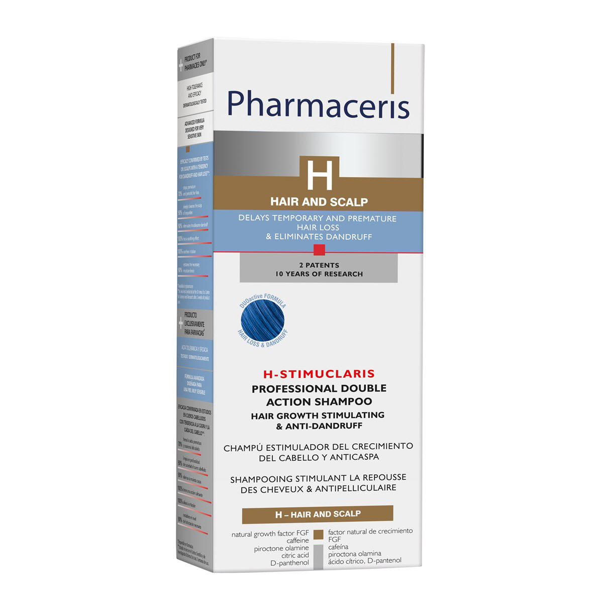 PHARMACERIS H STIMUCLARIS, augimą skatinantis, nuo pleiskanų šampūnas, 250 ml