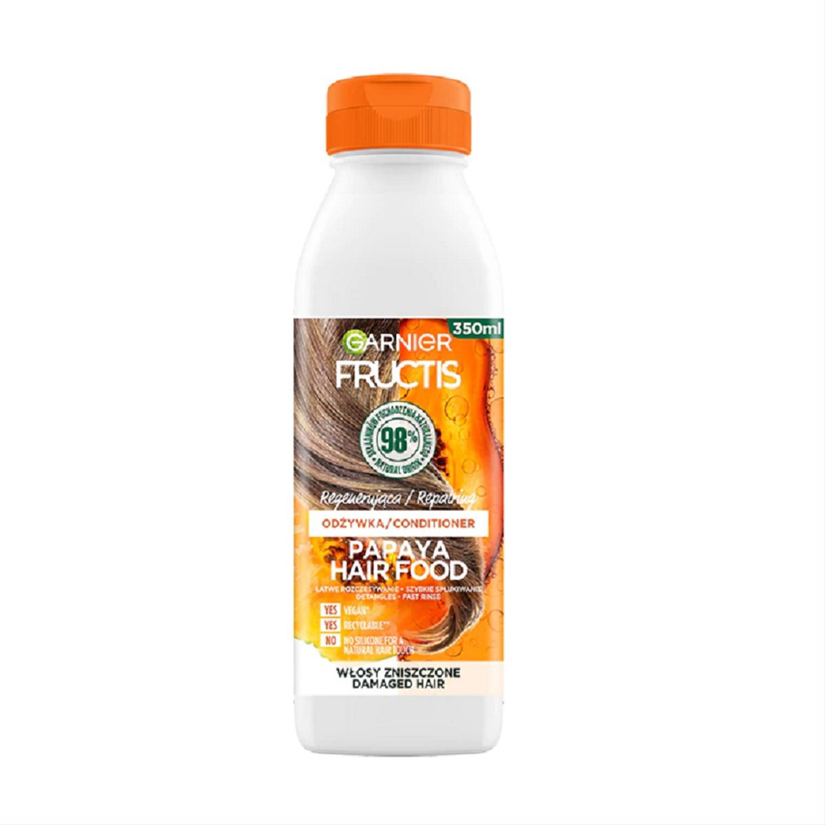 FRUCTIS PAPAYA HAIR FOOD, plaukų balzamas, 350ml