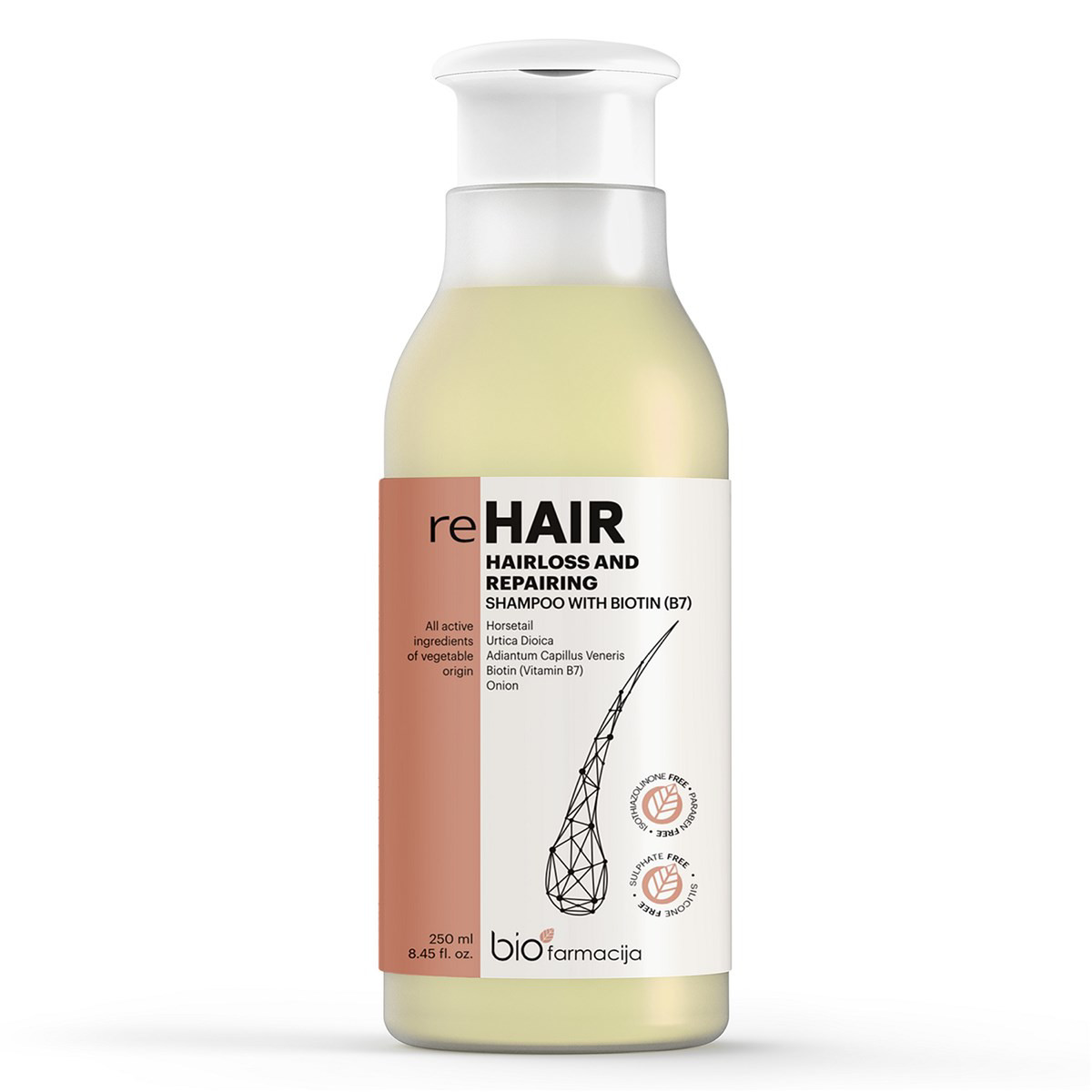 REHAIR, šampūnas su biotinu, 250ml