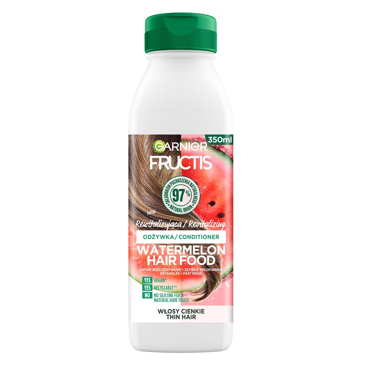 GARNIER FRUCTIS WATERMELON FOOD, Plaukų balzamas, 350ml