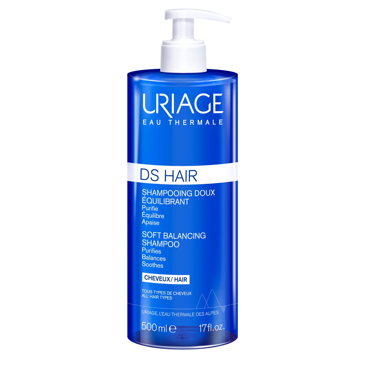 URIAGE D.S., šampūnas, švelnus balansuojamasis, 500ml