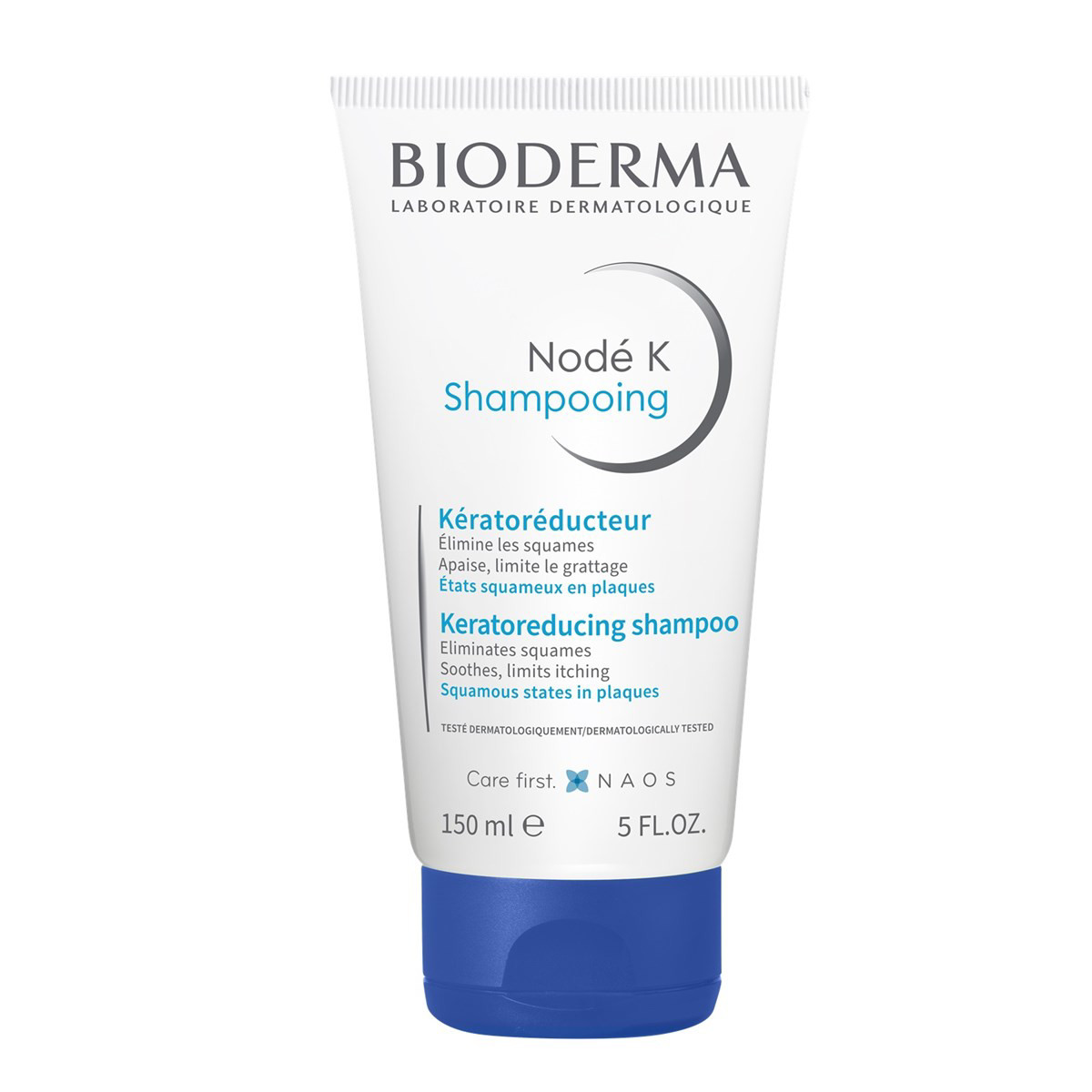 BIODERMA NODE K SHAMPOOING, keratolitinis šampūnas, raminamasis, nuo intensyvaus pleiskanojimo ir niežulio, 150