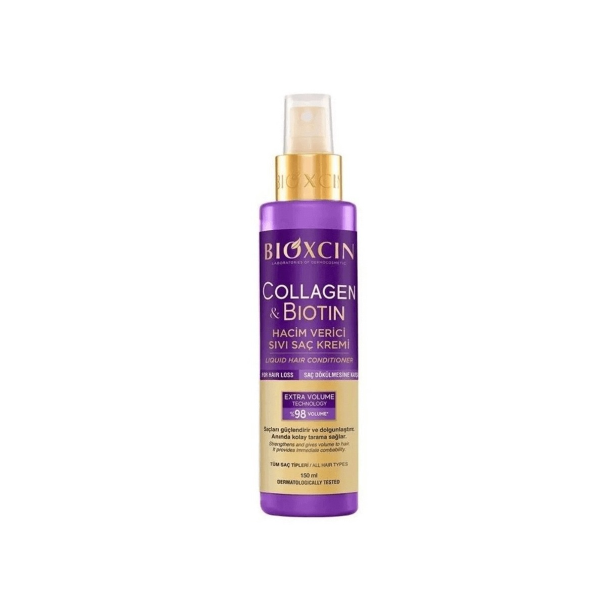 BIOXCIN COLLAGEN & BIOTIN, apimties suteikiantis purškiamas plaukų kondicionierius, 150 ml