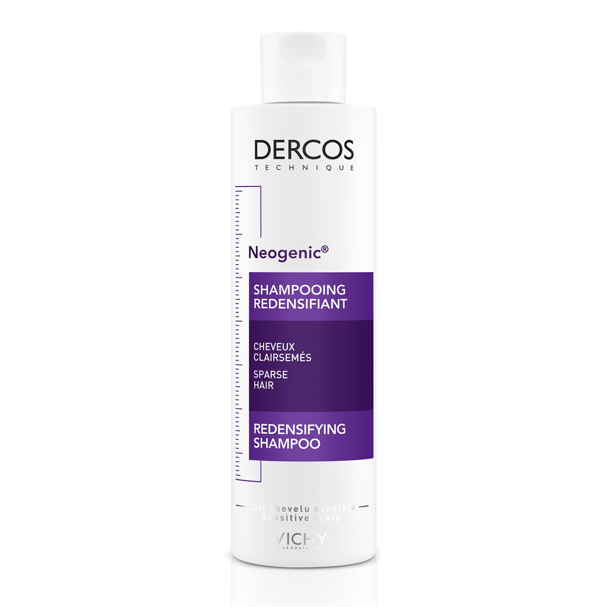 VICHY DERCOS NEOGENIC, plaukų apimtį didinantis šampūnas, 200 ml
