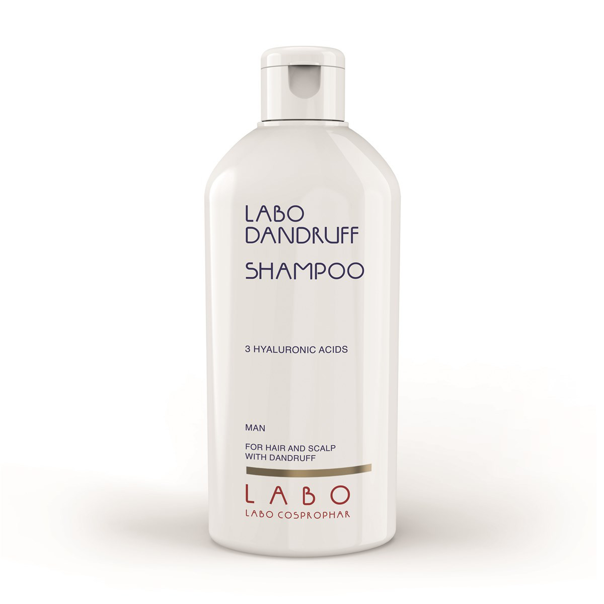 LABO DANDRUFF, šampūnas nuo pleiskanų su 3 hialurono rūgštimis, vyrams, 200 ml