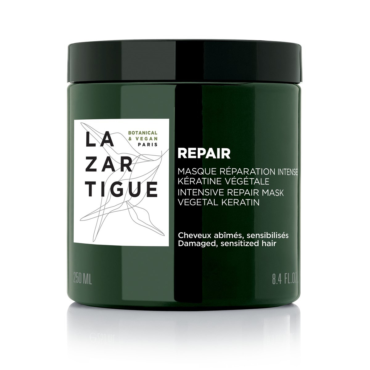 LAZARTIGUE REPAIR, veganiška plaukų kaukė pažeistiems plaukams, 250ml
