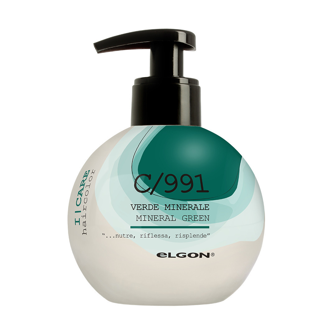 ELGON I CARE, dažantis kondicionierius, C/991 Mineral Green, žalia mineralų spalva, 200 ml