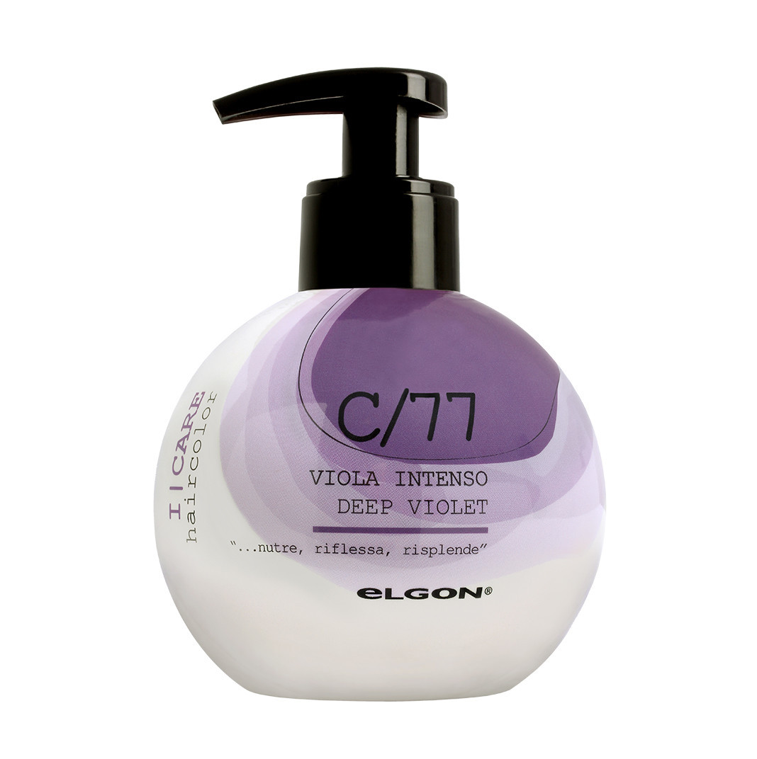ELGON I CARE, dažantis kondicionierius, C/77 Deep Violet, intensyvi violetinė spalva, 200 ml