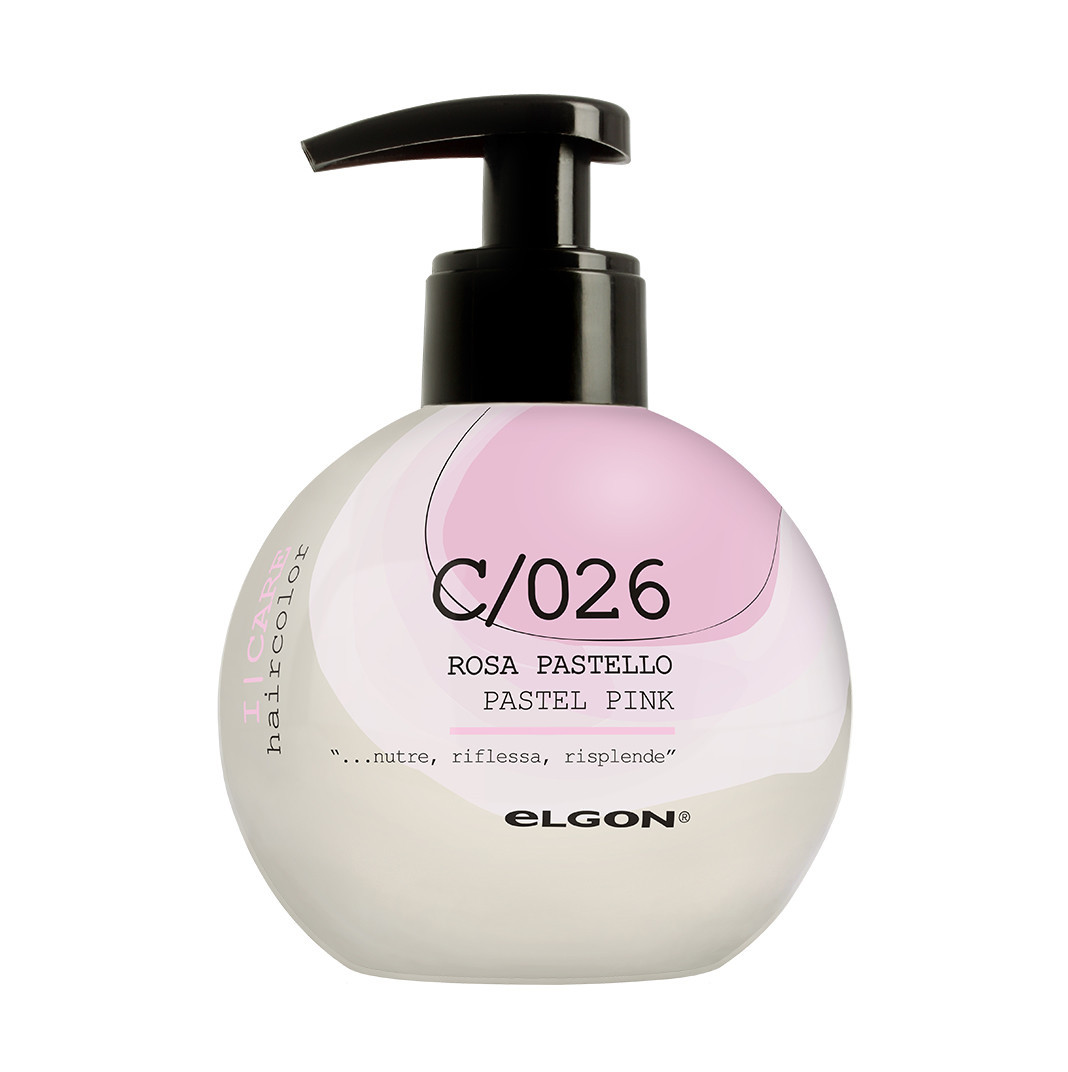 ELGON I CARE, dažantis kondicionierius, C/026 Pastel Pink, pastelinė rožinė spalva, 200 ml