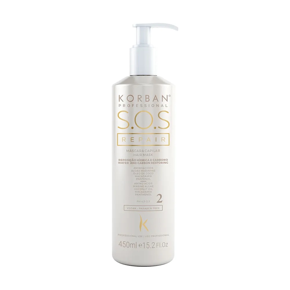 KORBAN SOS Repair Mask - atstatanti plaukų kaukė 100 ml / 250 ml / 450 ml (Nr. 2) - 450 ml
