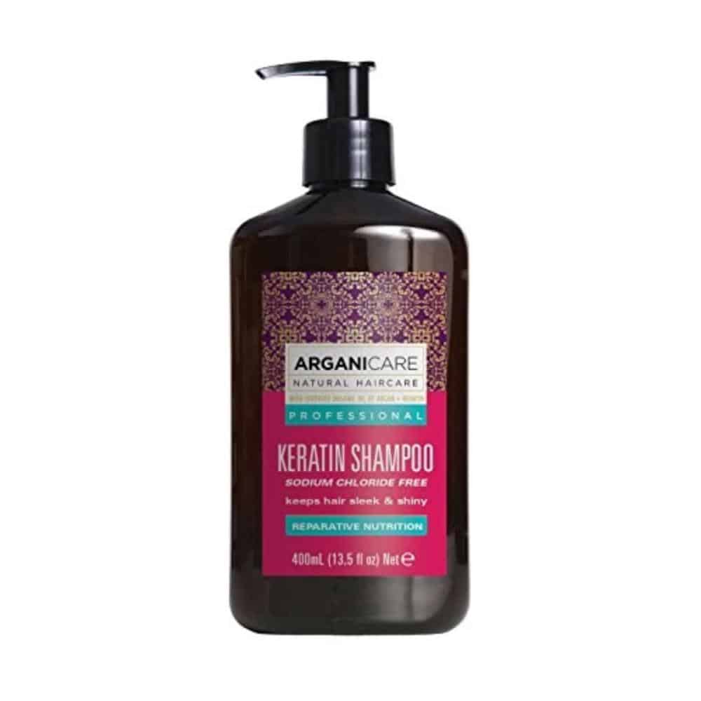 Arganicare Keratin shampoo - Profesionalios priežiūros šampūnas su keratinu 400ml