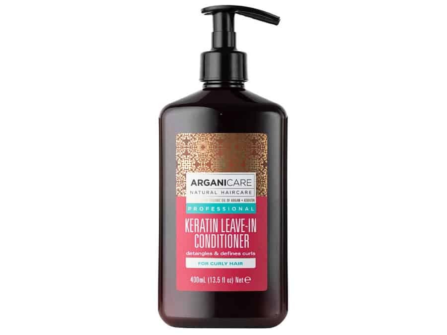 Arganicare Keratin oil leave –in conditioner- Nenuplaunamas plaukų kondicionierius su keratinu garbanotiems plaukams 400 ml