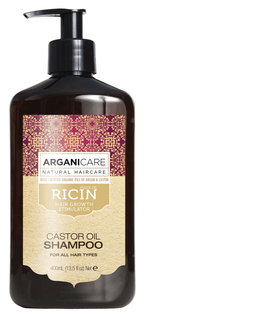 Arganicare plaukų šampūnas su ricinos aliejumi 400ml.