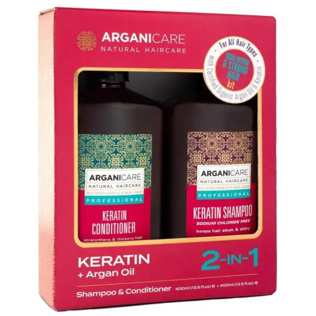 ﻿ Arganicare Keratin plaukų priežiūros rinkinys