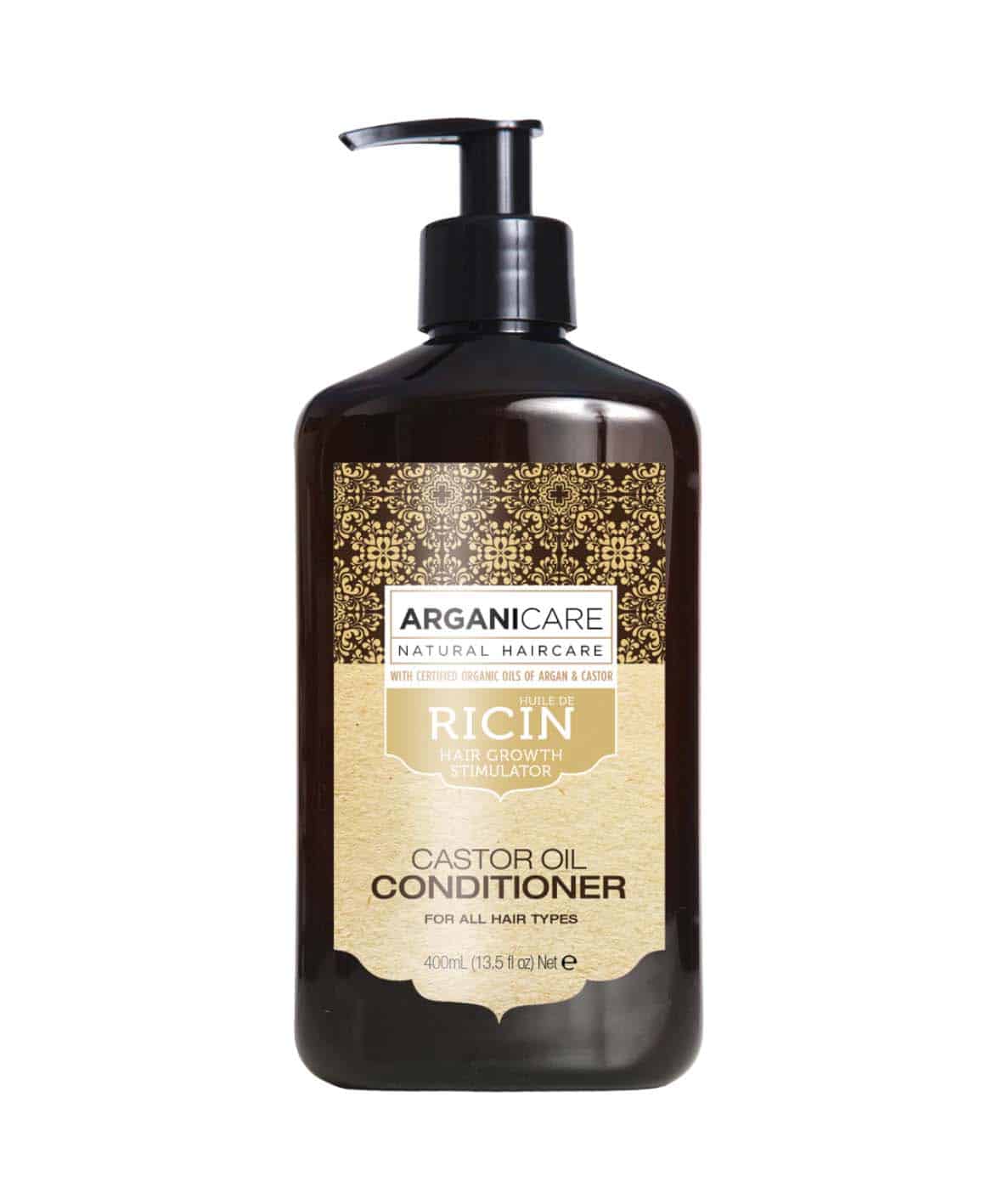 Arganicare plaukų kondicionierius su ricinos aliejumi 400ml.