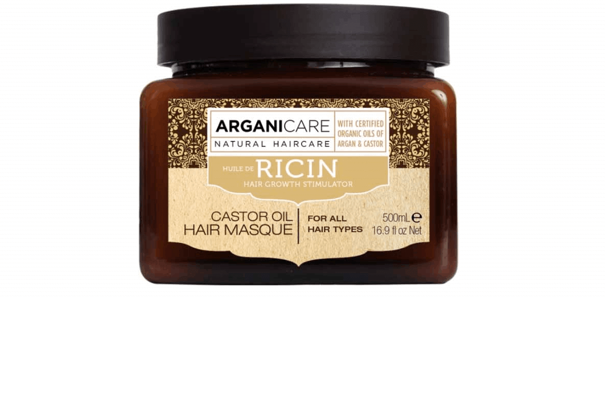 Arganicare plaukų kaukė su ricinos aliejumi 500ml.