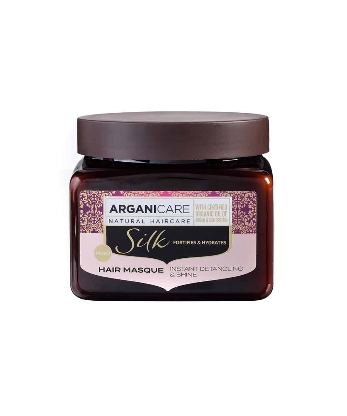 Arganicare plaukų kaukė su šilko ir argano proteinas 500ml.