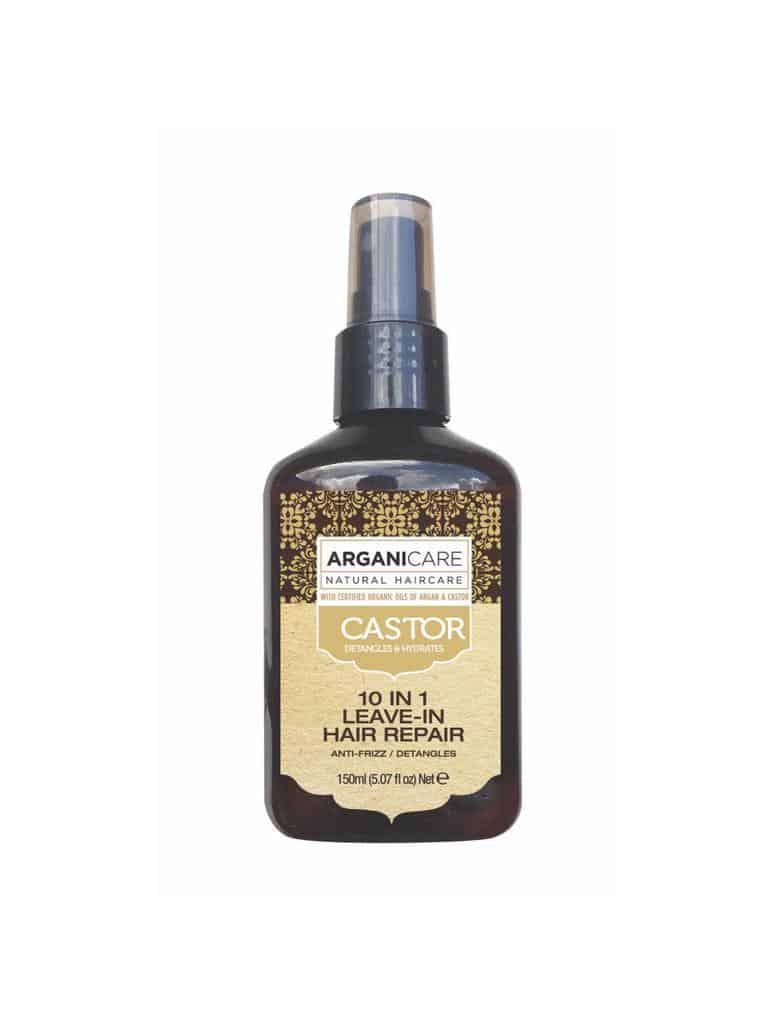 Arganicare  Ricin 10 in 1 Leave in hair repair- Plaukų kremas su 10 veikimo galimybių su ricinos aliejumi 150 ml