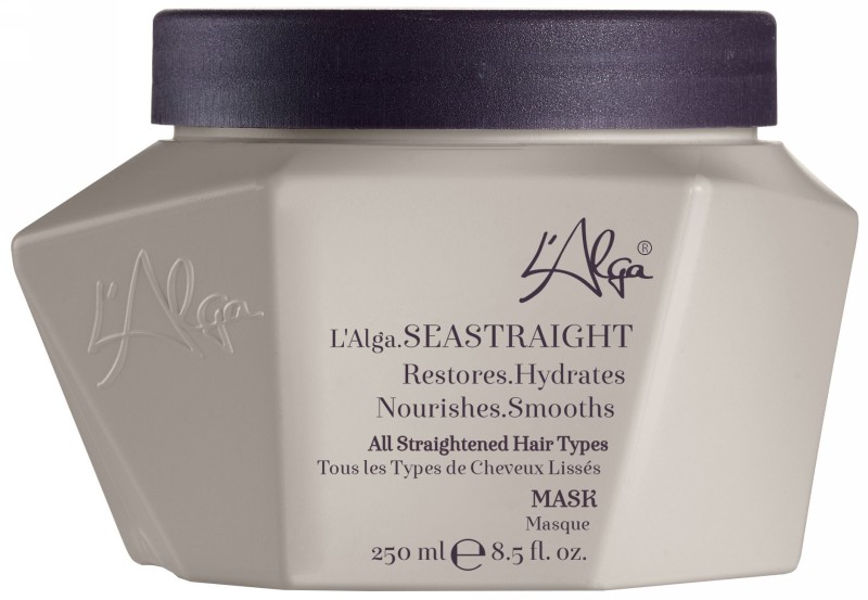 Drėkinanti kaukė plaukams L'Alga SEASTRAIGHT Mask LALA160304, tinkama po plaukų tiesinimo procedūrų, 250 ml