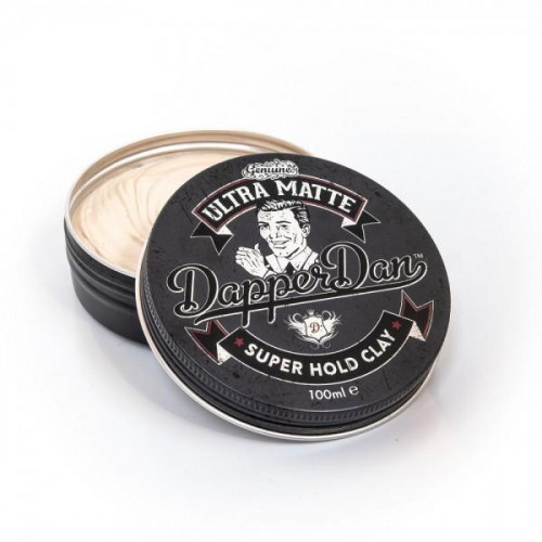 Dapper Dan Ultra Matte Super Hold Clay Itin stiprios fiksacijos matinis modeliavimo molis, 100ml