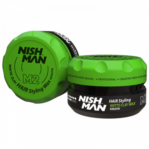 Nishman Matte Clay Hair Styling Wax Keratin M2 Plaukų formavimo vaškas, 100ml