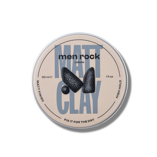 Men Rock Matt Clay Matinis plaukų modeliavimo molis, 30ml