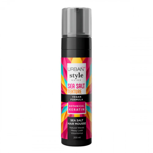 Urban Care Style Guide Sea Salt Texture Hair Mousse Jūros druskos efektą suteikiančios putos, 200ml