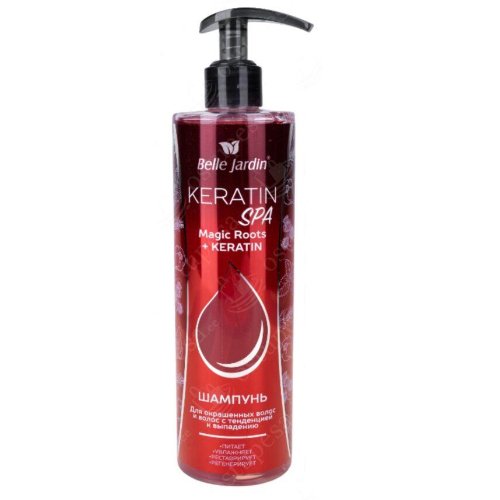 Plaukų šampūnas BELLE JARDIN KERATIN SPA MAGIC ROOTS + KERATIN, 400 ml